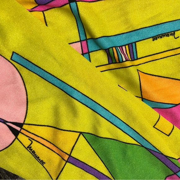 Rare! Vintage Maurice Polyester Gown - Picture 4 of 8